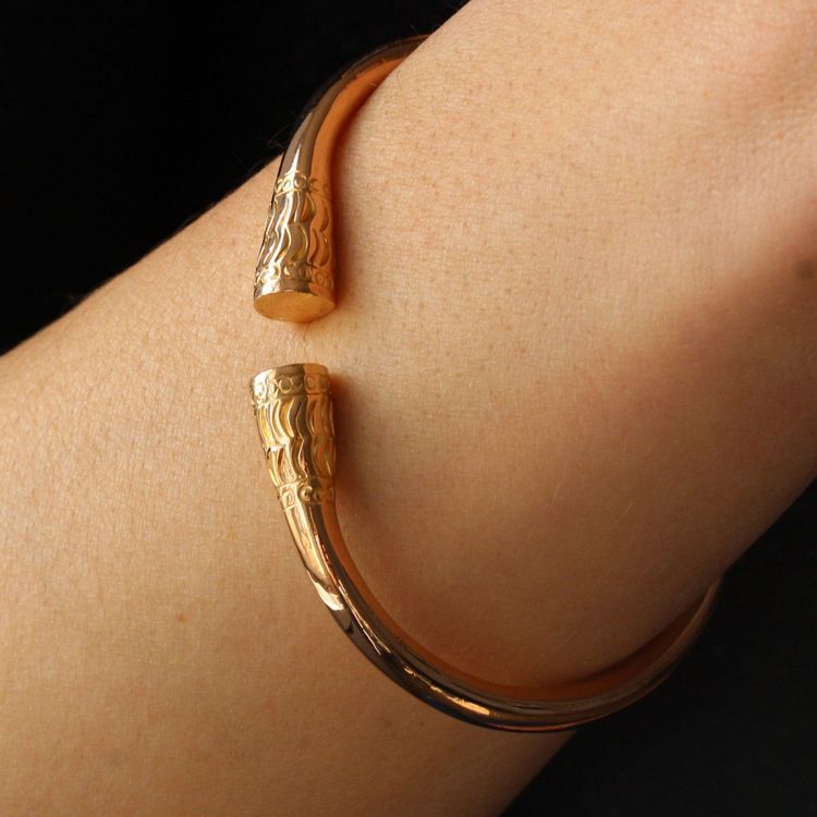 Solid Gold Bangle Bracelet