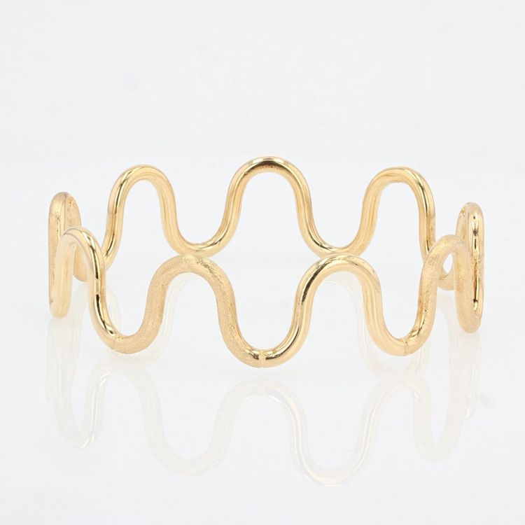 Bracciale con collana in oro liscio e movimento Amati