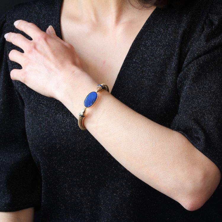 Tubogaz Lapislazuli und Saphir-Armband