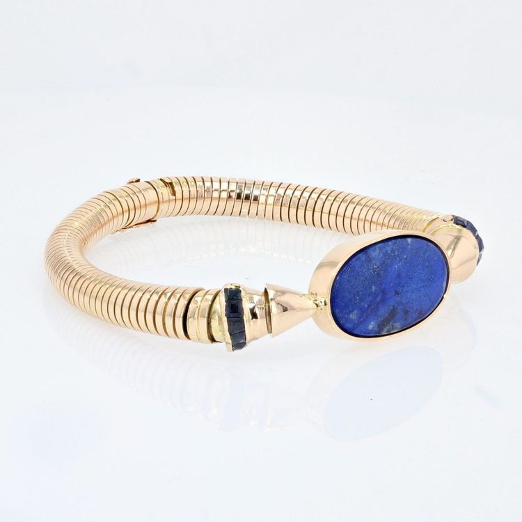 Tubogaz Lapislazuli und Saphir-Armband