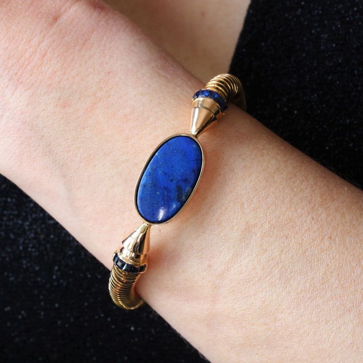 Tubogaz Lapislazuli und Saphir-Armband