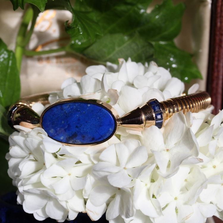 Tubogaz Lapislazuli und Saphir-Armband