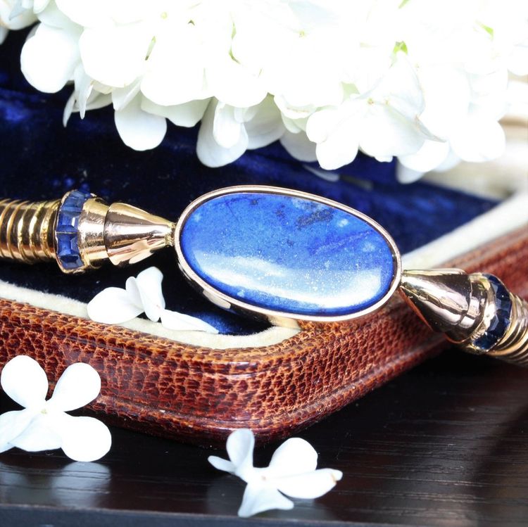 Tubogaz Lapislazuli und Saphir-Armband