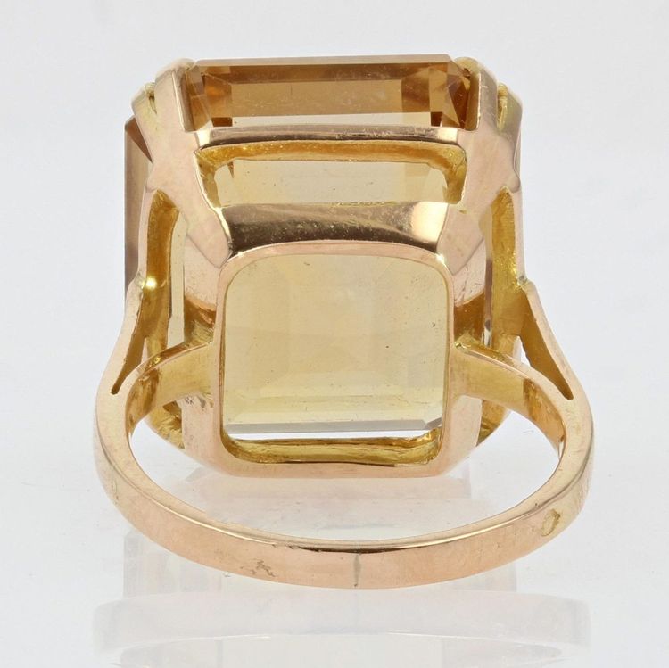 Citrine And Vintage Gold Ring