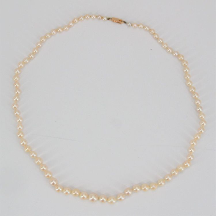 Collier En Chute De Perles à l'Orient Crème Nacré