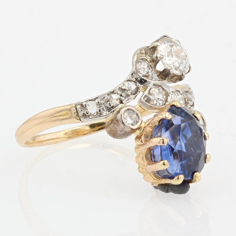 Antiker Saphir-Diamant-Herzoginring