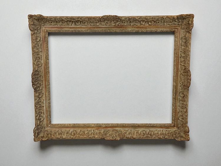 1950s Montparnasse Wood and Stucco Frame for Painting 49 cm x 66 cm