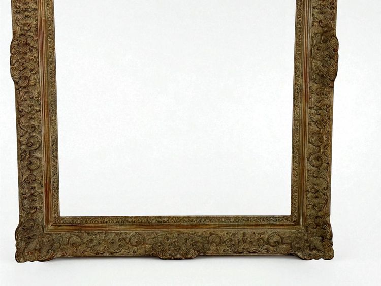 1950s Montparnasse Wood and Stucco Frame for Painting 49 cm x 66 cm
