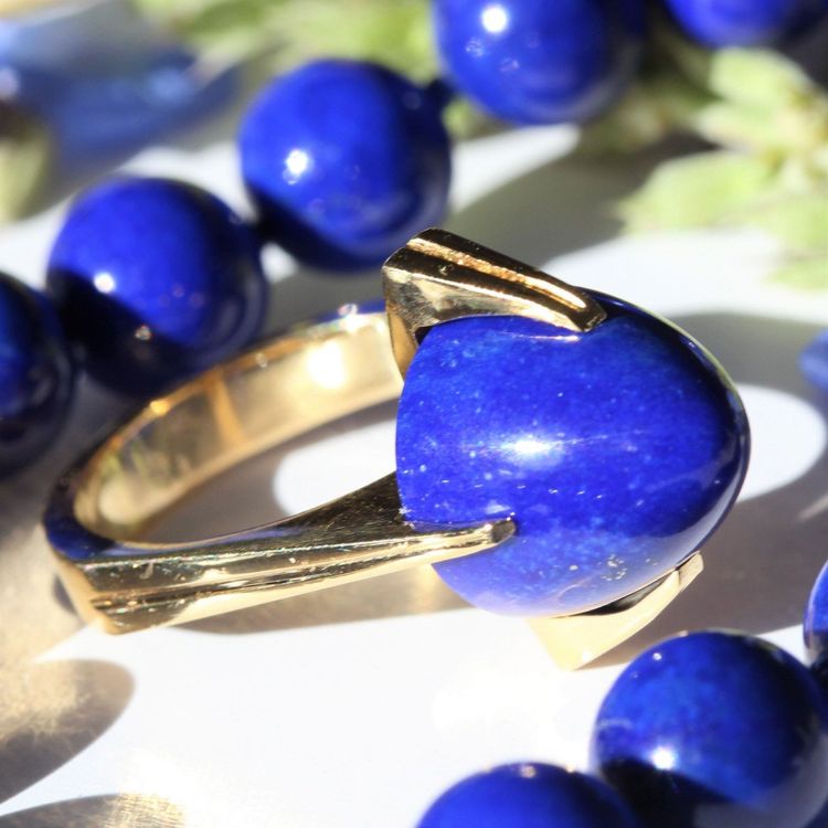 Anello vintage in oro e lapislazzuli