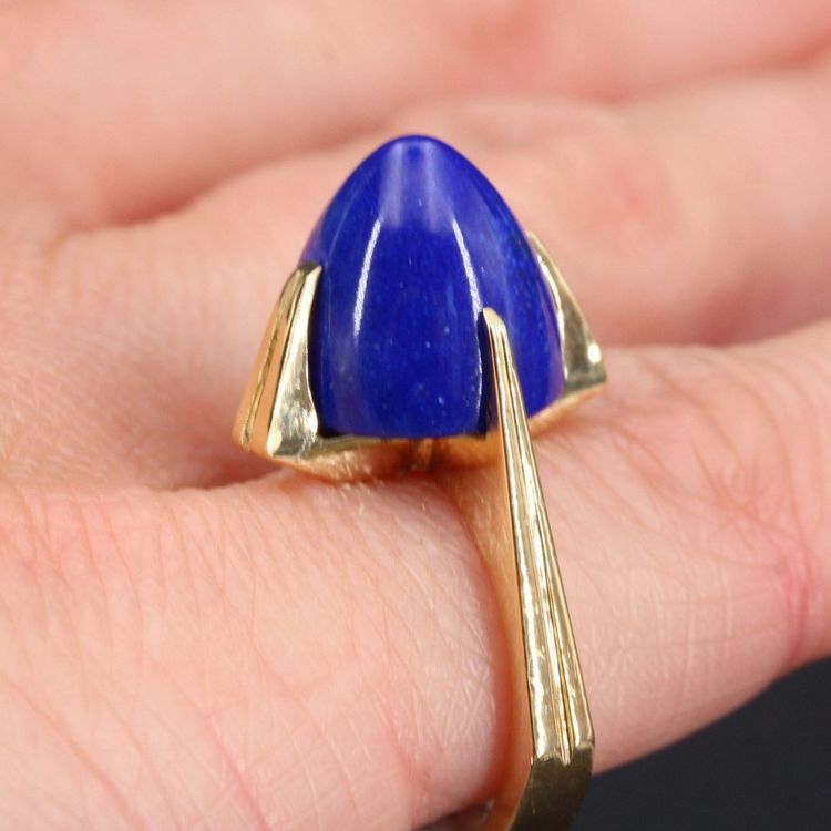 Anello vintage in oro e lapislazzuli