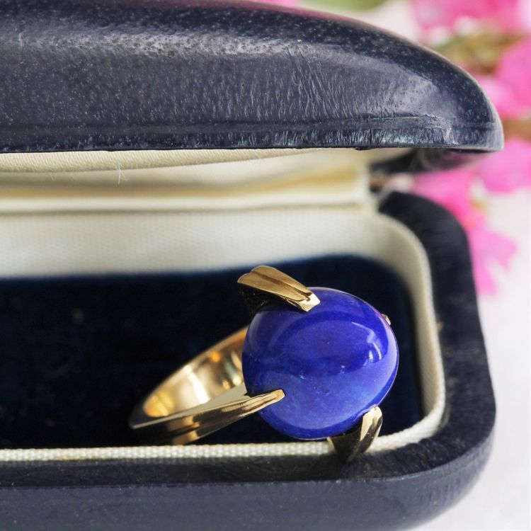 Anello vintage in oro e lapislazzuli