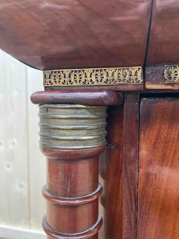 Commode époque Empire acajou marbre carrare 