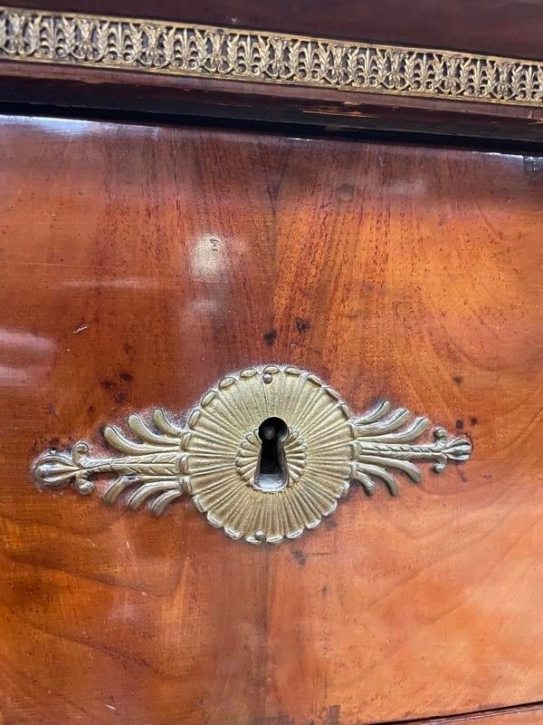 Commode époque Empire acajou marbre carrare 