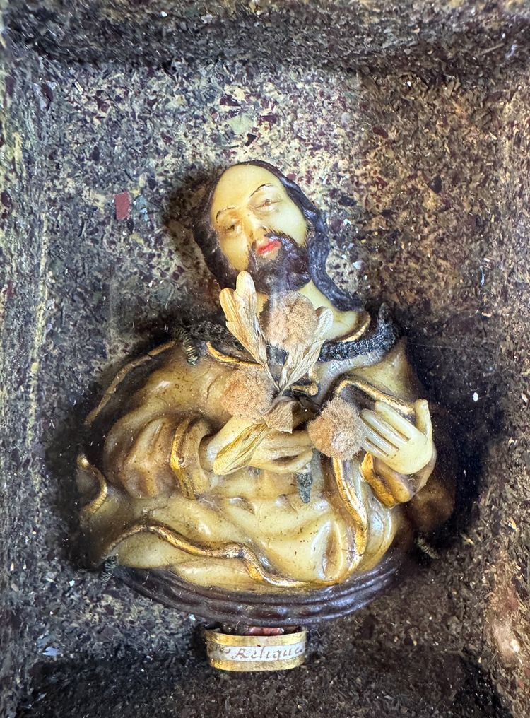 Saint Joseph in wax - reliquary - 18th century
