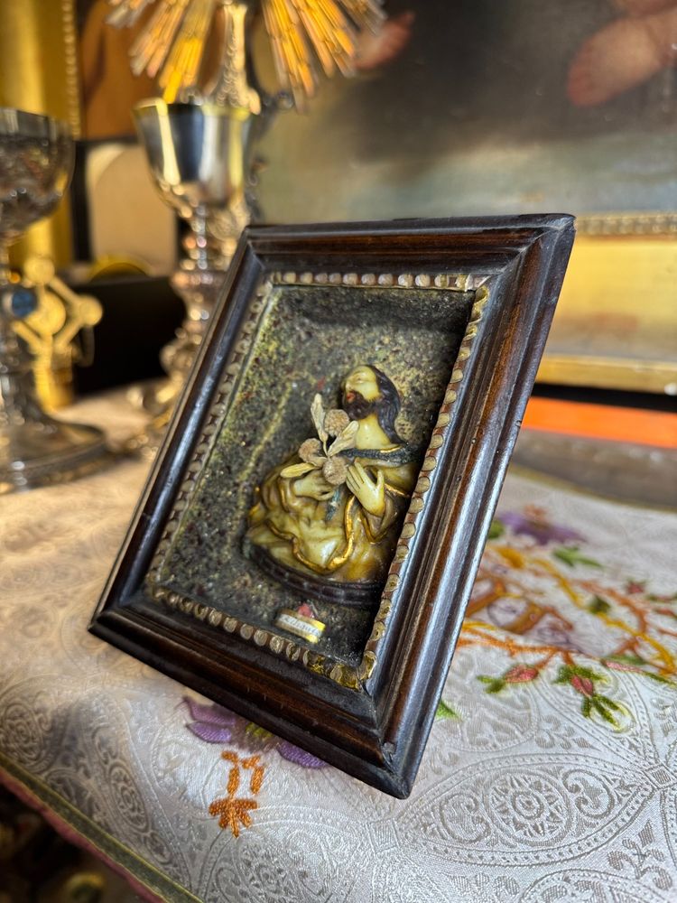 Saint Joseph in wax - reliquary - 18th century