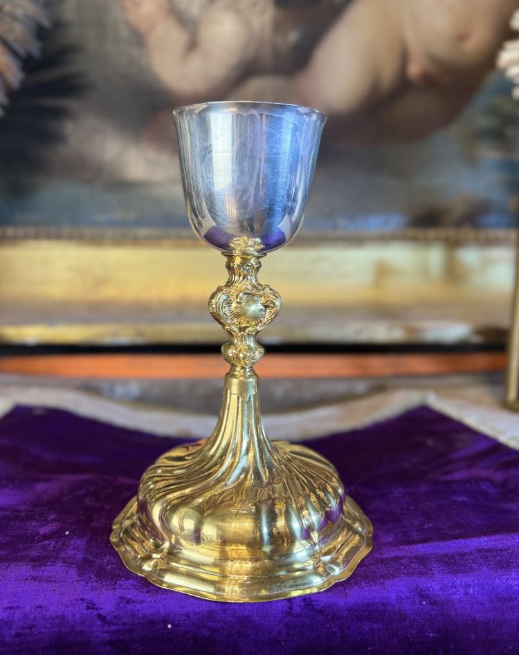Baroque silver chalice - circa 1780