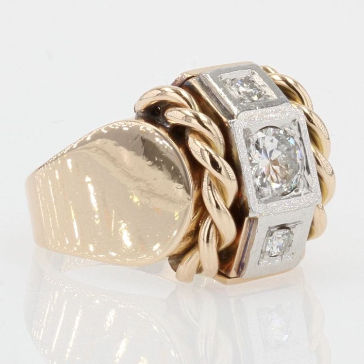 Bague Tank Chevalière Diamants