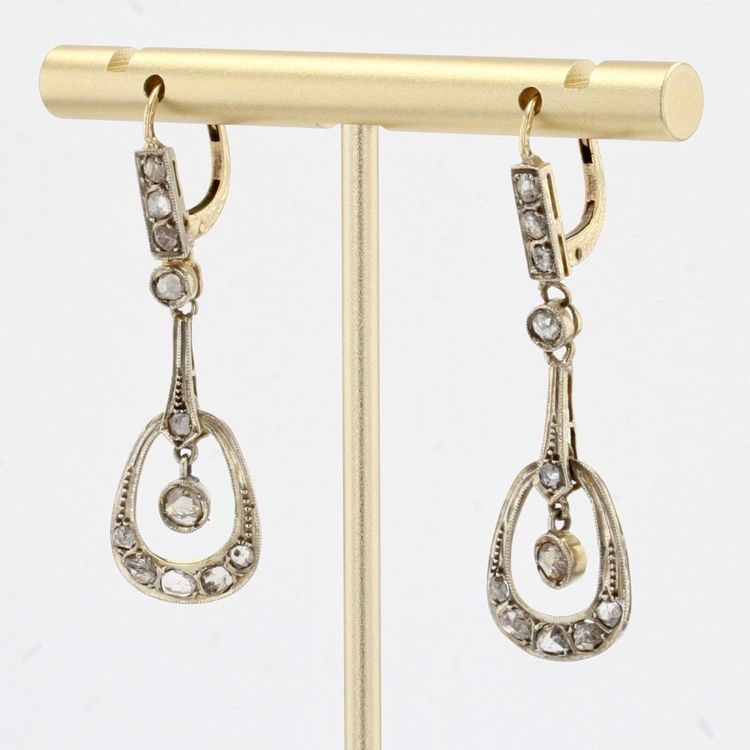 Jugendstil-Diamant-Ohrringe