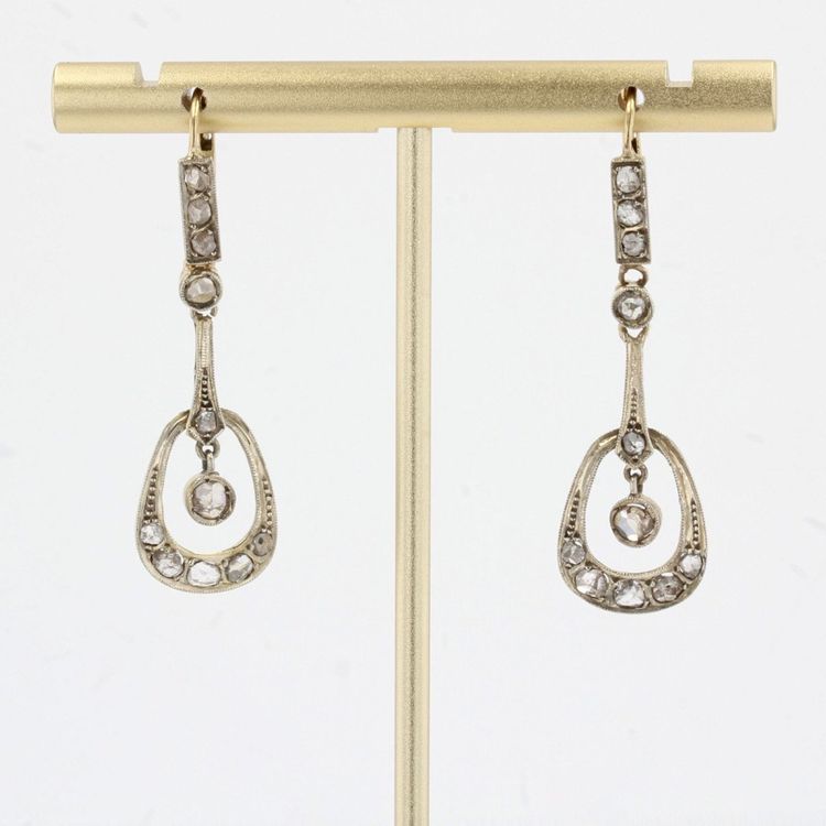 Jugendstil-Diamant-Ohrringe