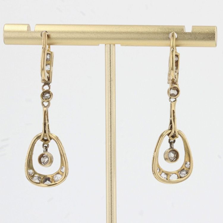 Jugendstil-Diamant-Ohrringe