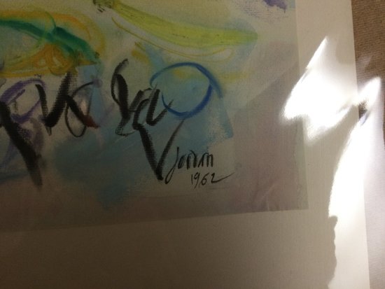 Abstract pastel signed by ANDRE JORDAN 1962