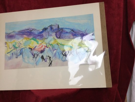 Abstract pastel signed by ANDRE JORDAN 1962