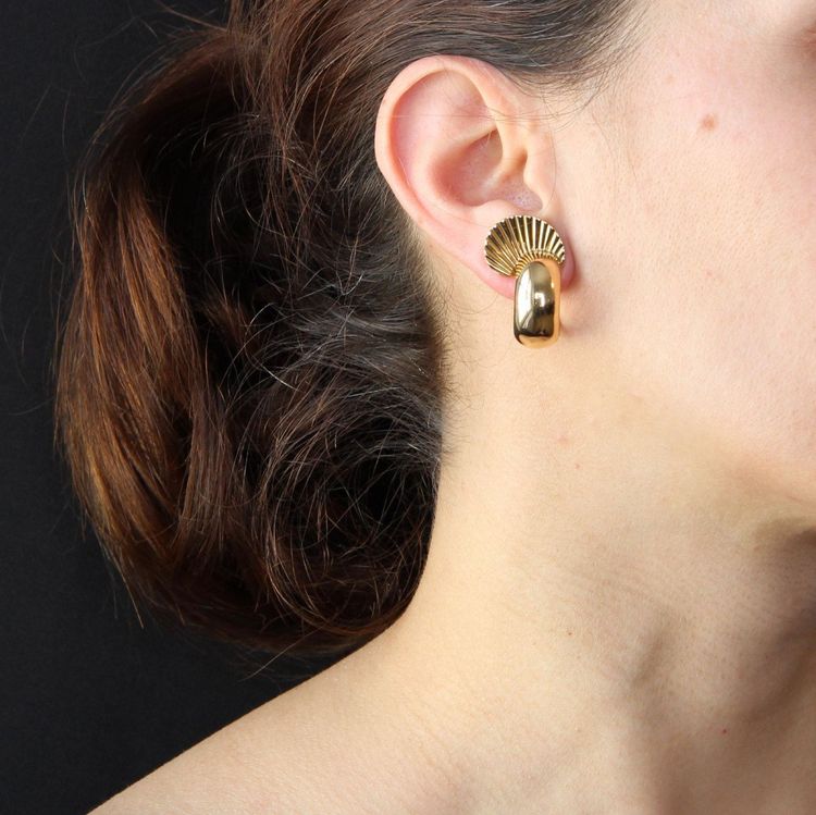 Clips d'Oreilles En Or Rétro