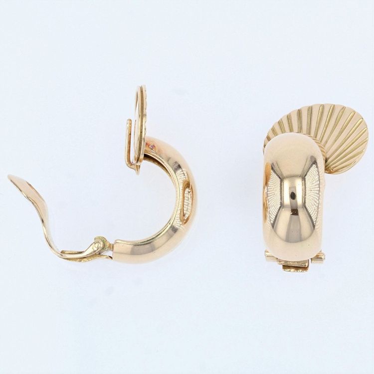 Clips d'Oreilles En Or Rétro