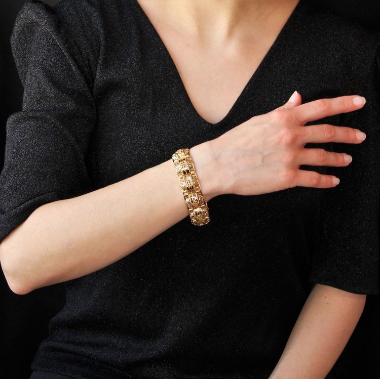 Openwork Vintage Gold Bracelet