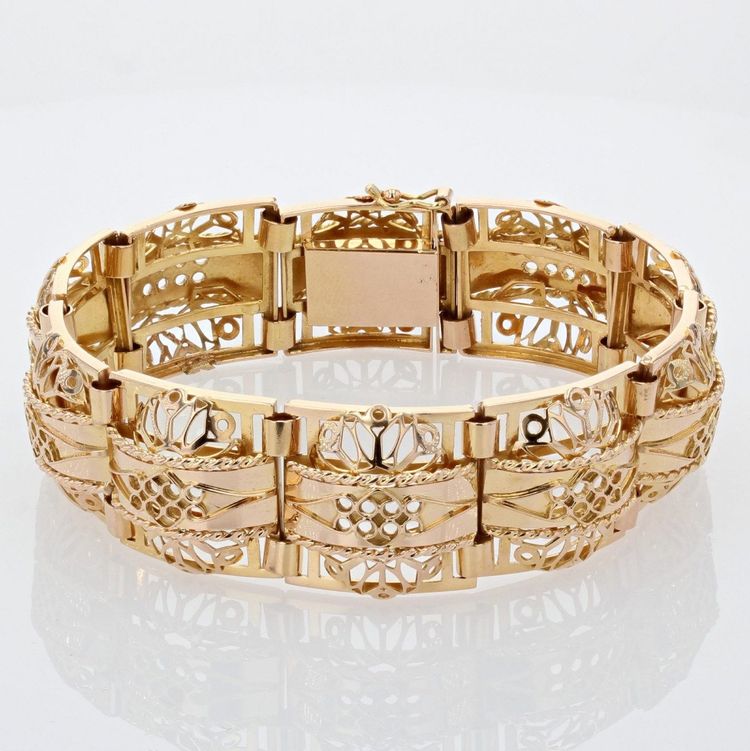 Openwork Vintage Gold Bracelet