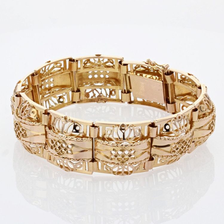 Openwork Vintage Gold Bracelet