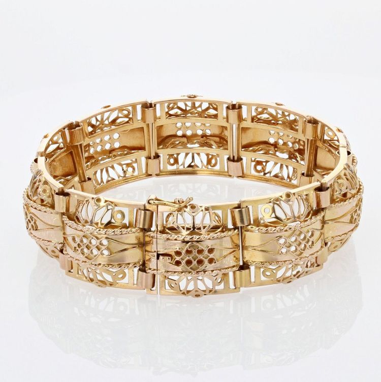 Openwork Vintage Gold Bracelet