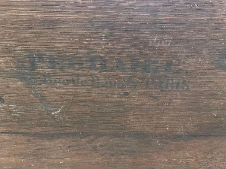 Iron cast iron and wooden tray bistro table