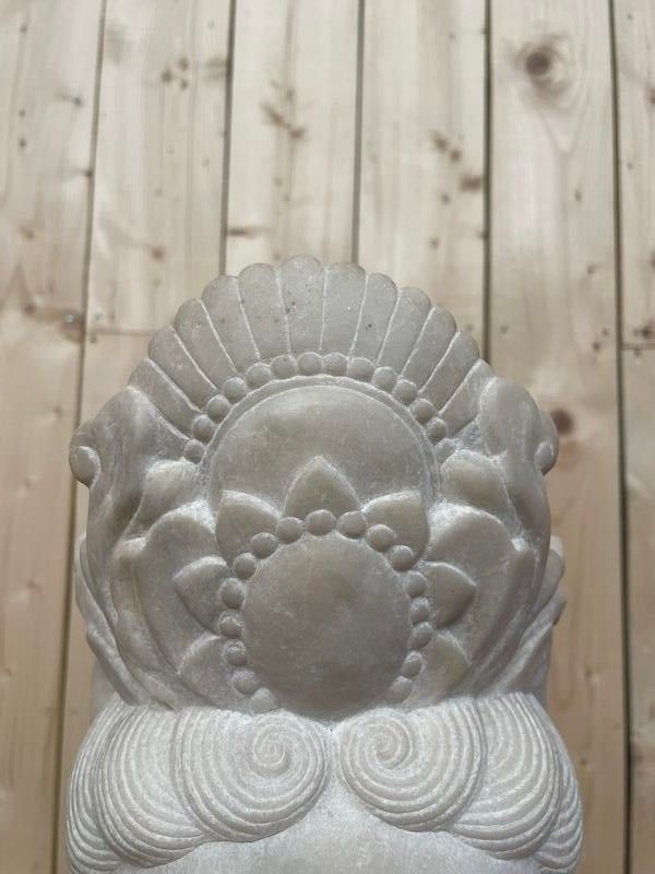 Chinese Buddha head Guanyin in marble