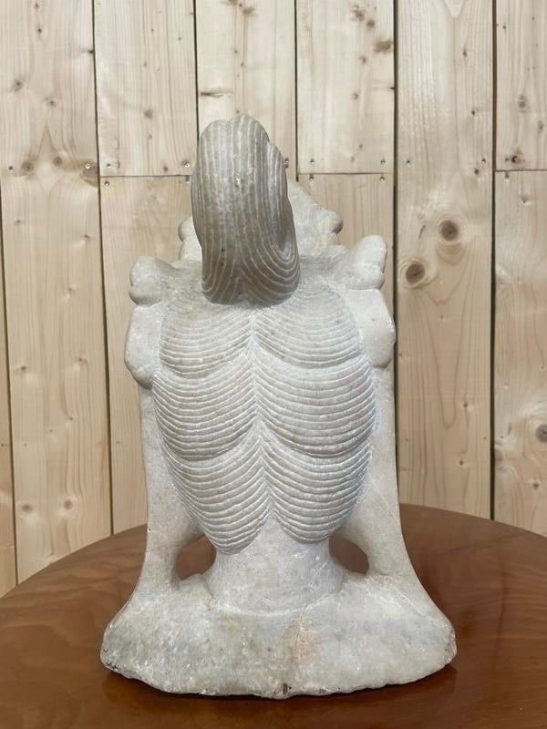 Chinese Buddha head Guanyin in marble