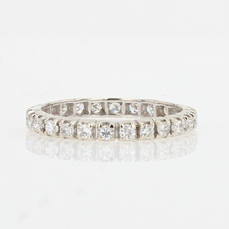 Alliance Or Blanc Diamants à Griffes
