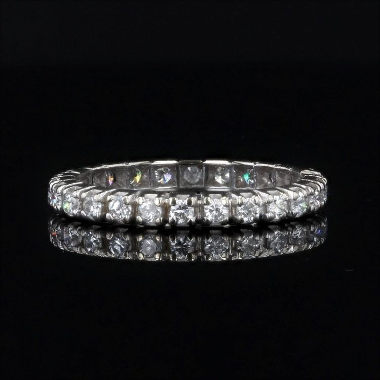 Alliance Or Blanc Diamants à Griffes