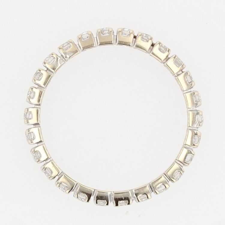 Alliance Or Blanc Diamants à Griffes