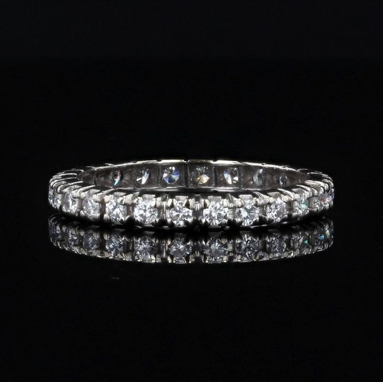 Alliance Or Blanc Diamants à Griffes