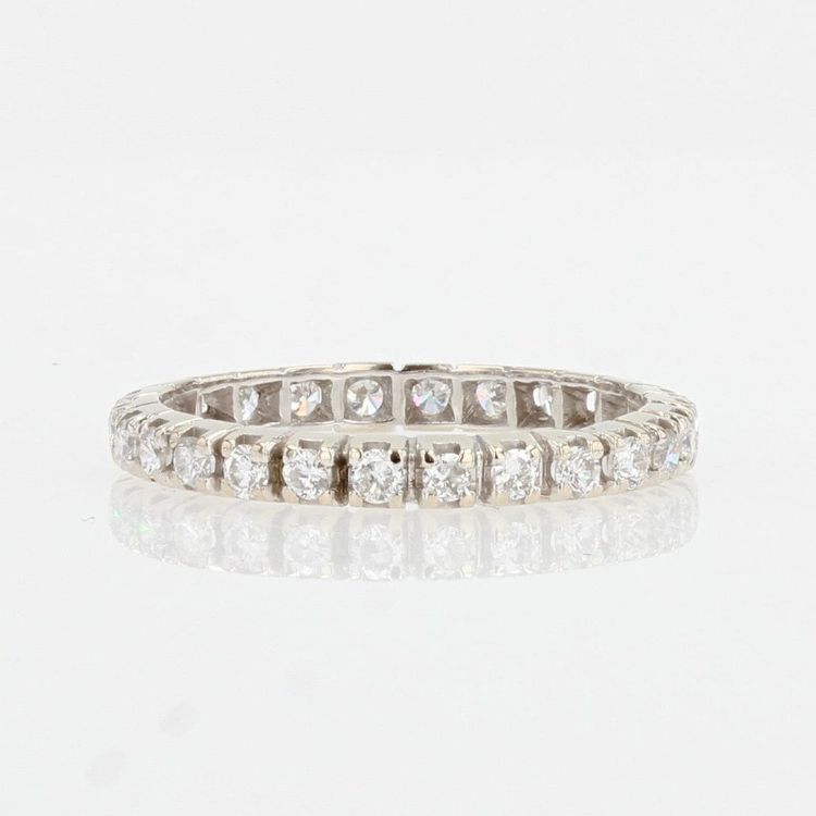 Alliance Or Blanc Diamants à Griffes