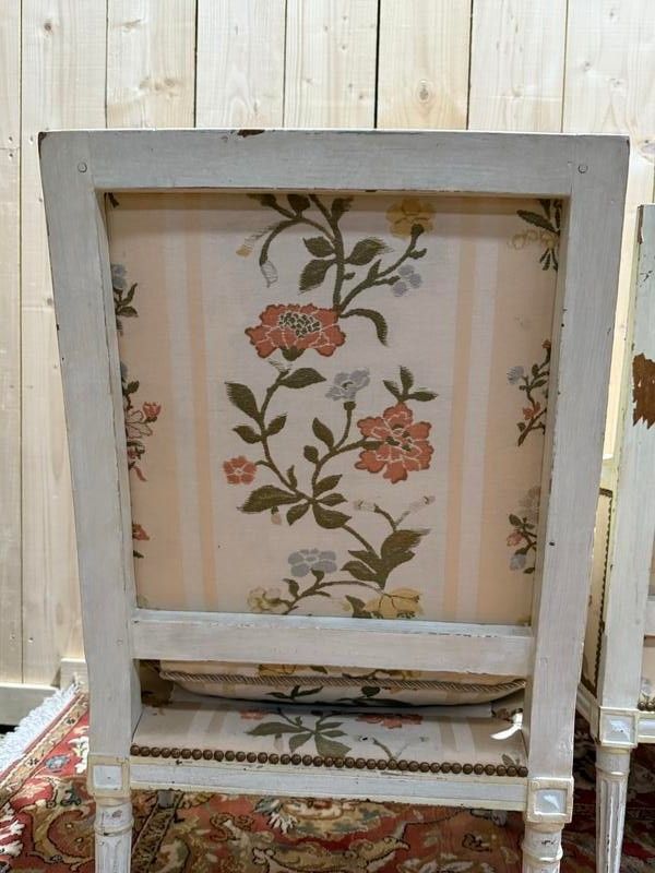 Louis XVI style lounge sofa and armchairs pair