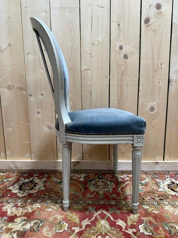 Suite von 6 Louis XVI -Stilmedaillons Stühle