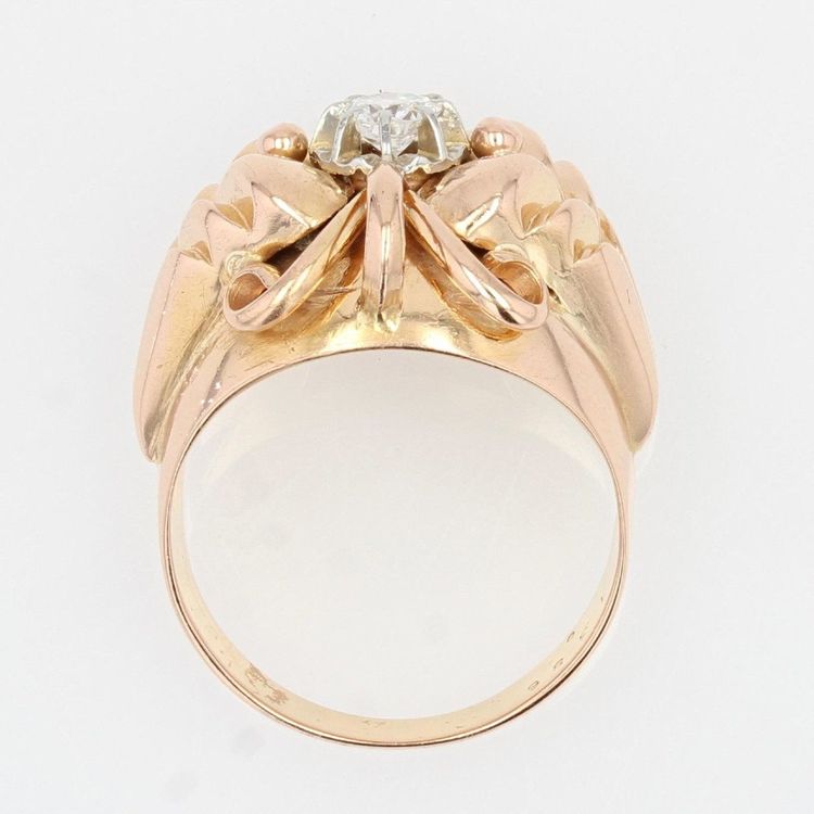 Anello vintage con cupola di diamanti
