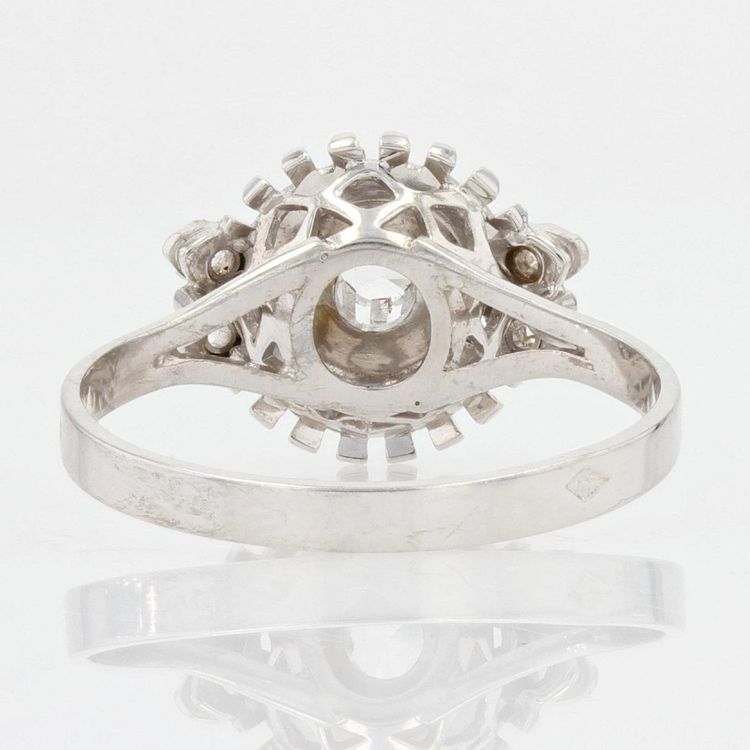 Bague Saphirs Blancs Rétro