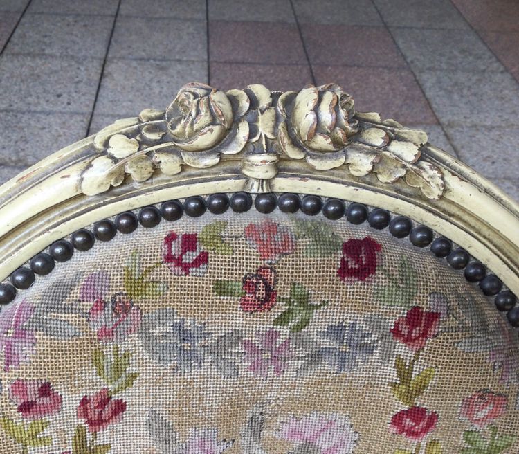 Set of three Louis XV-Louis XVI transitional style armchairs, DIVISIBLE INDIVIDUALLY