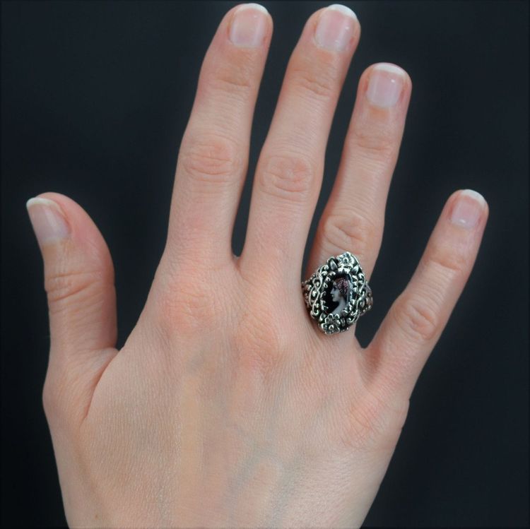 Antiker Silber-Emaille-Ring