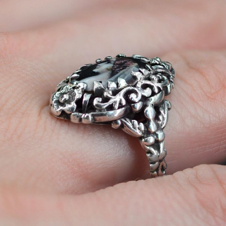 Antiker Silber-Emaille-Ring