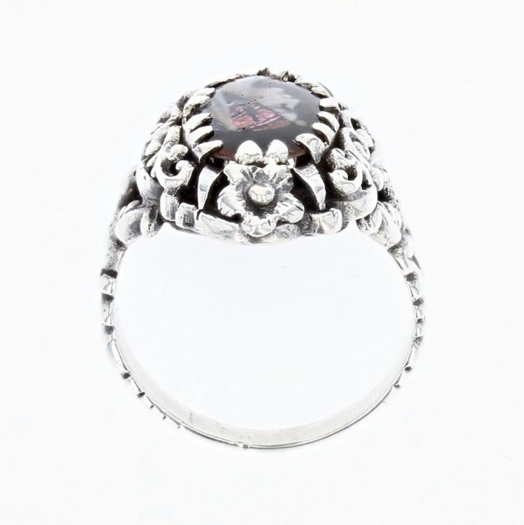 Antiker Silber-Emaille-Ring