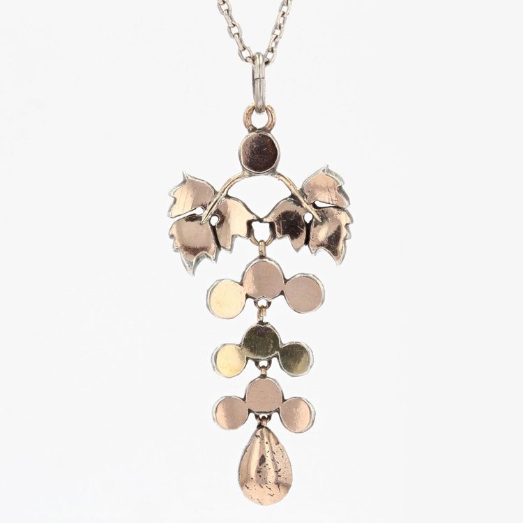 Old Silver Gold Diamonds Pendant