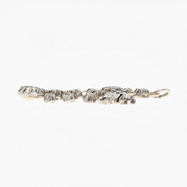 Old Silver Gold Diamonds Pendant